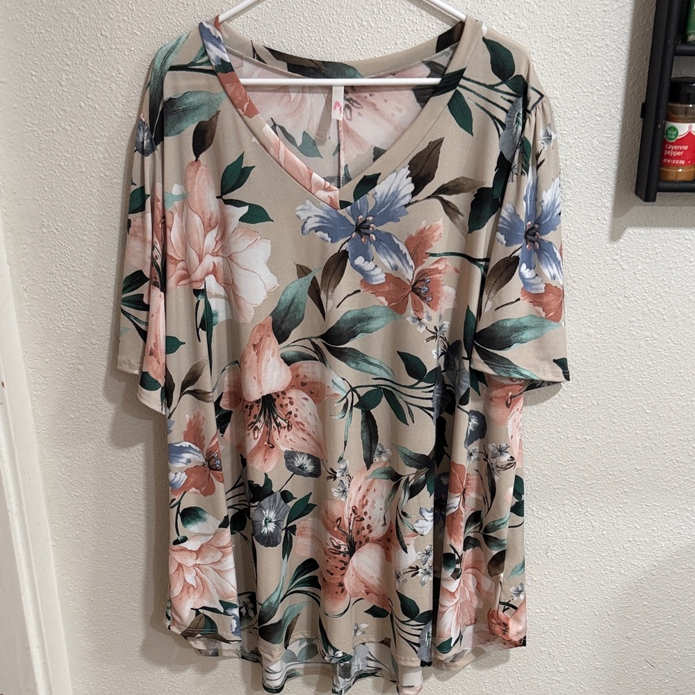 Floral V-Neck Women’s Top